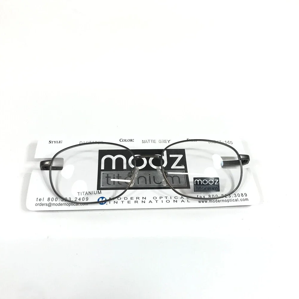Modz Eyeglasses Frames MODERN DICTATOR MATTE GREY Wire Rim Titanium 55-17-145